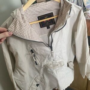 Vintage 90s Express Light Tan Hooded pullover jacket